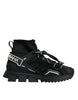 Dolce & Gabbana Black Sorrento Socks Logo Sneakers Shoes