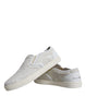 Dolce & Gabbana White Leather Lace Slip On Loafers Shoes