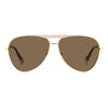 Polaroid Gold Stainless Steel Stainless Steel Sunglasses