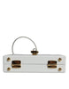 Dolce & Gabbana White Graffiti Print Clutch Crossbody Bag