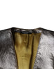 Dolce & Gabbana Gold Jacquard Single Breasted Dress Blazer