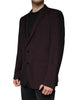 Dolce & Gabbana Bordeaux Wool Single Breasted Dress Blazer