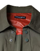 Dolce & Gabbana Military Green Cotton Bend Collared Coat Jacket