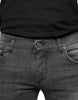Dolce & Gabbana Black Tattered Cotton Skinny Men Denim Jeans