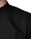Dolce & Gabbana Black Cotton Button Down Men Casual Shirt