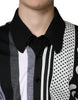 Dolce & Gabbana Black White Polka Dot Collared Polo T-shirt