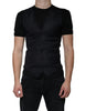 Dolce & Gabbana Black Leather Waistcoat Dress Formal Vest