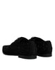 Dolce & Gabbana Black Embellished Suede Derby Formal Shoes