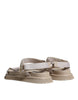 Dolce & Gabbana Beige Nappa Devotion Strap Men Sandals Shoes
