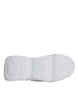 Dolce & Gabbana White Padded Fabric Low Top Sneakers Shoes