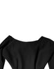 Dolce & Gabbana Black Viscose Cut Out A-line Long Sleeves Mini Dress