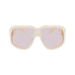 Longchamp White Haircalf Sunglasses