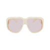 Longchamp White Haircalf Sunglasses