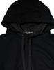 Dolce & Gabbana Black Hooded Pullover Men Sweatshirt Sweater