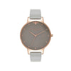 Olivia Burton Gray Synthetic Leather Watch