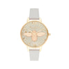 Olivia Burton Gray Synthetic Leather Watch