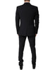 Dolce & Gabbana Black Wool MARTINI Formal 3 Piece Suit