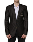 Dolce & Gabbana Blazer Brown Green Bee Wool Jacket Coat