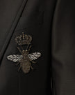 Dolce & Gabbana Blazer Brown Green Bee Wool Jacket Coat