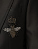 Dolce & Gabbana Blazer Brown Green Bee Wool Jacket Coat