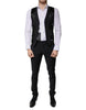 Dolce & Gabbana Black Wool 3 Piece Slim Fit Formal Men Suit