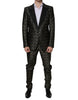Dolce & Gabbana Black Stars Jacquard SICILIA 2 Piece Suit