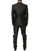 Dolce & Gabbana Black Stars Jacquard SICILIA 2 Piece Suit