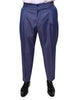 Dolce & Gabbana Blue Wool Tapered Formal Dress Pants