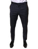 Dolce & Gabbana Black Cotton Wool Formal Dress Pants