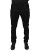 Dolce & Gabbana Black Cotton Stretch Skinny Men Denim Jeans