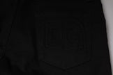 Dolce & Gabbana Black Cotton Stretch Skinny Men Denim Jeans