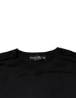 Dolce & Gabbana Black Long Sleeve Crew Neck Pullover Sweater