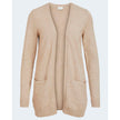 Vila Clothes Beige Viscose Cardigan