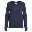 Vila Clothes Blue Viscose Sweater