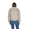 Vila Clothes Beige Artificial Leather Jackets & Coat