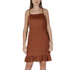 B.Young Brown Linen Dress