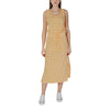 B.Young Yellow Cotton Dress