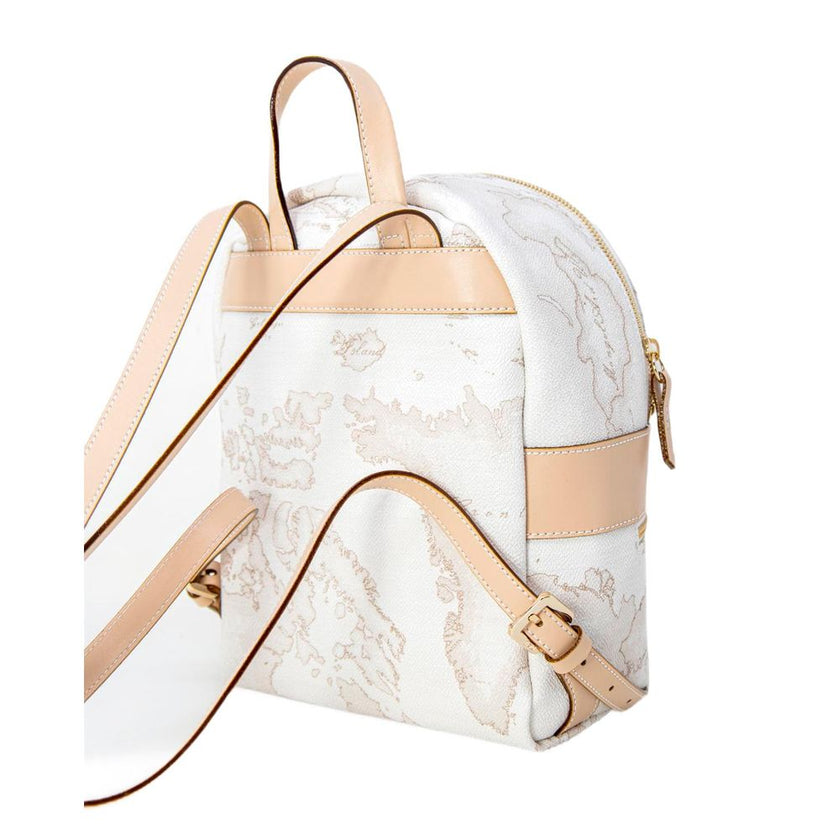 Alviero Martini Prima Classe White Artificial Leather Backpack