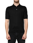 Dolce & Gabbana Black Silk Short Sleeves Men Polo T-shirt