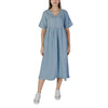 B.Young Light Blue Cotton Dress