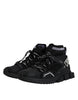 Dolce & Gabbana Black Sorrento Logo Men Sneakers Socks Shoes