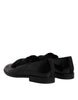 Dolce & Gabbana Black Leather Loafers Men Formal Dress Shoes