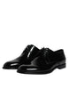 Dolce & Gabbana Black Patent Leather Derby Formal Dress Shoes