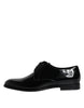 Dolce & Gabbana Black Patent Leather Derby Formal Dress Shoes