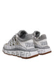 Versace White Trigreca Barocco Print Low Top Sneakers Shoes
