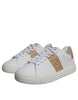 Versace White Brown Greca Print TPU Low Top Men Sneakers Shoes