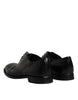 Dolce & Gabbana Black Leather Derby Formal Men Dress Shoes