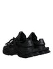 Dolce & Gabbana Black Low Top Space Lace Up Sneakers Shoes