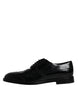 Dolce & Gabbana Black Leather Derby Wingtip Formal Shoes