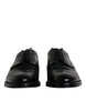 Dolce & Gabbana Black Leather Derby Wingtip Formal Shoes